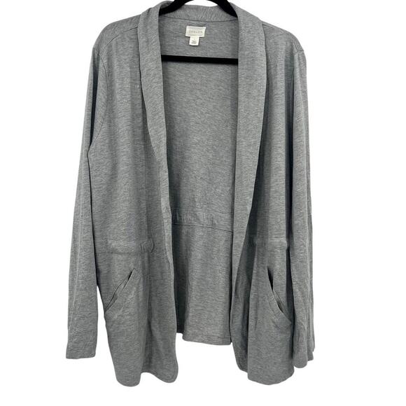 NWT Caslon Women's Open Cinch Waist Grey Wrap Size Large - Picture 2 of 10